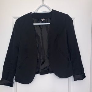 Crop peplum blazer